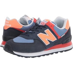 New Balance Women's 574 V2 Varsity Sneaker, Eclipse/Citrus Punch, 8.5W Brand New